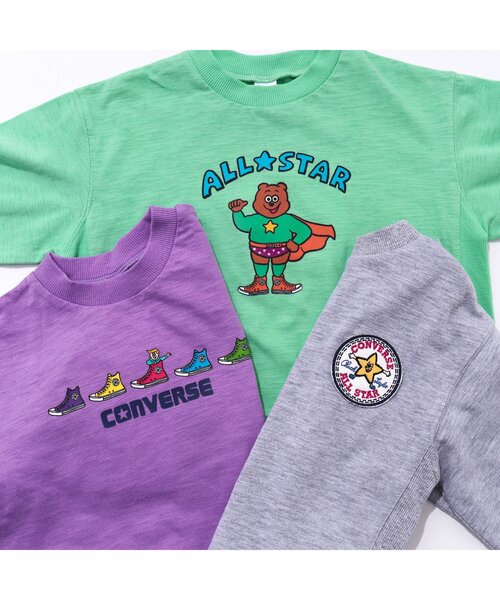 CONVERSE（コンバース）の「CONVERSE×WANPAKU HOUSE Tシャツ（Tシャツ/カットソー・キッズ・パープル/グリーン/グレー・110/120/90/130/80/100）」の11枚目の写真