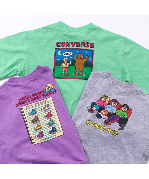 CONVERSE（コンバース）の「CONVERSE×WANPAKU HOUSE Tシャツ（Tシャツ/カットソー・キッズ・パープル/グリーン/グレー・110/120/90/130/80/100）」の12枚目の写真