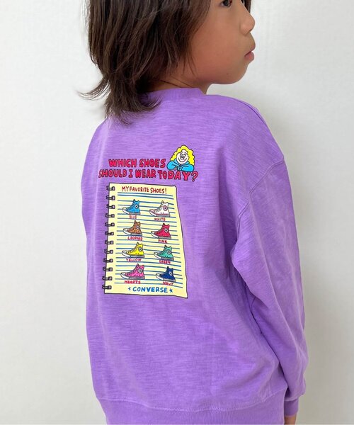 CONVERSE（コンバース）の「CONVERSE×WANPAKU HOUSE Tシャツ（Tシャツ/カットソー・キッズ・パープル/グリーン/グレー・110/120/90/130/80/100）」の6枚目の写真