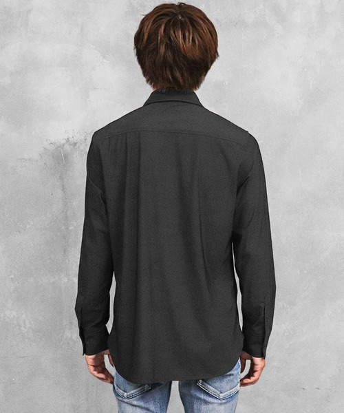 SOMEDIFF（サムディフ）の「【SOMEDIFF】ストレッチ長袖シャツ メンズ レギュラーカラーシャツ ワイシャツ ホワイト 無地 春服 冬服（シャツ/ブラウス・メンズ・ホワイト/ブラック/グレー/ブルー/グリーン・M/L/XL/XXL）」の12枚目の写真