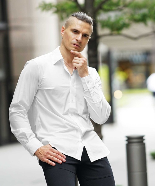 SOMEDIFF（サムディフ）の「【SOMEDIFF】ストレッチ長袖シャツ メンズ