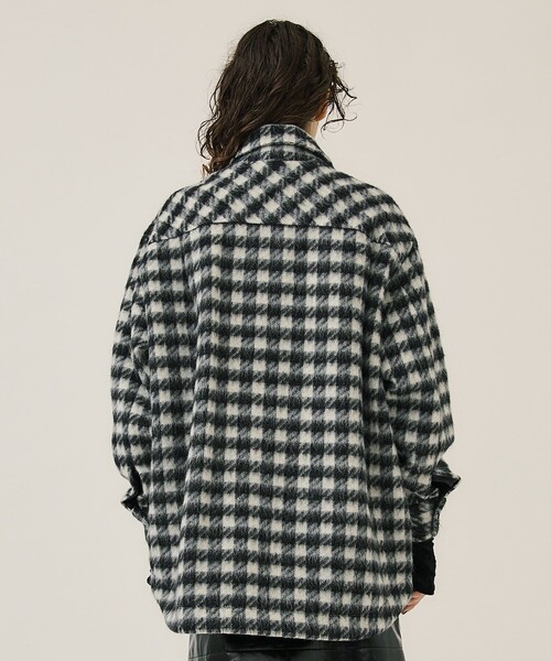 IHNN/(イン)】モヘアチェックジャケット（その他アウター）｜IHNN
