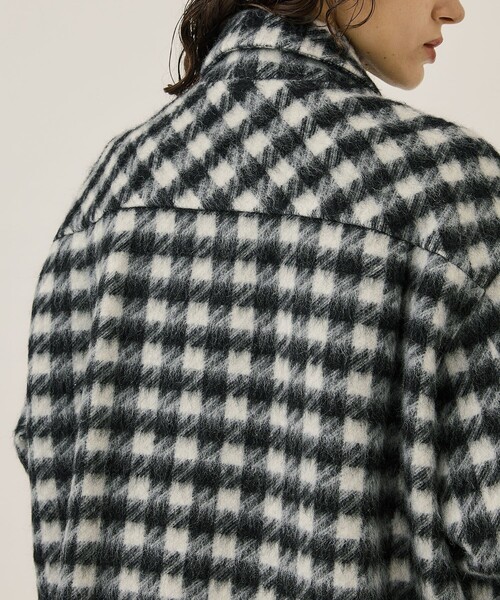 IHNN/(イン)】モヘアチェックジャケット（その他アウター）｜IHNN