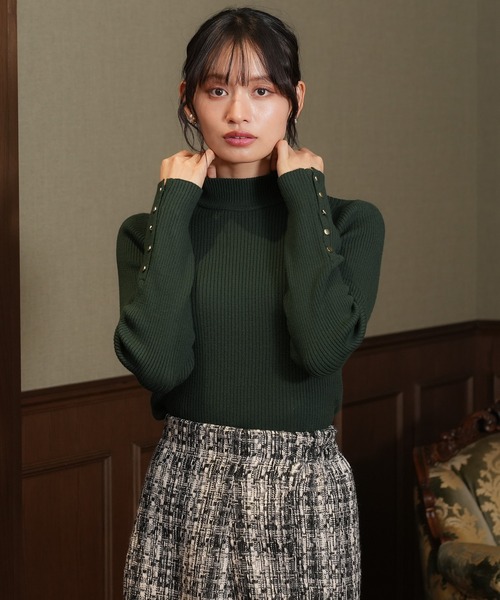 TRUDEA（トルディア）の「袖ボタンリブニット（ニット/セーター）」 - WEAR