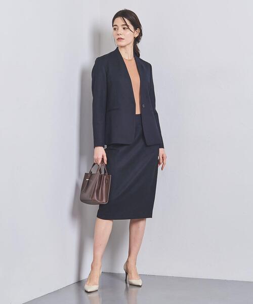 UNITED ARROWS（ユナイテッドアローズ）の「CLASS/TWD ノーカラージャケット（ノーカラージャケット・レディース・ライトグレー/ベージュ/ネイビー・34/36/38/40）」の15枚目の写真