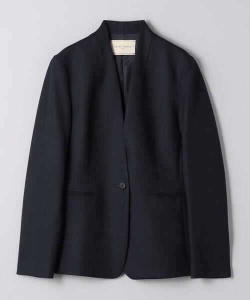 UNITED ARROWS（ユナイテッドアローズ）の「CLASS/TWD ノーカラージャケット（ノーカラージャケット・レディース・ライトグレー/ベージュ/ネイビー・34/36/38/40）」の22枚目の写真