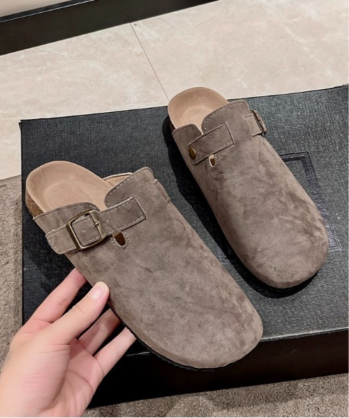 Burner(バーナー)の「【OKUOKU 0909】スエード(PU)クロッグサンダル oku-shoes-671987107913-29(サンダル・メンズ・ベージュ/ブラック/グレー/アイボリー/ダークブラウン・43/41/38/40/42/39/36)」の6枚目の写真