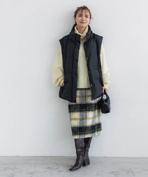 セール】シャギーチェック柄バックスリットスカート（スカート）｜coca