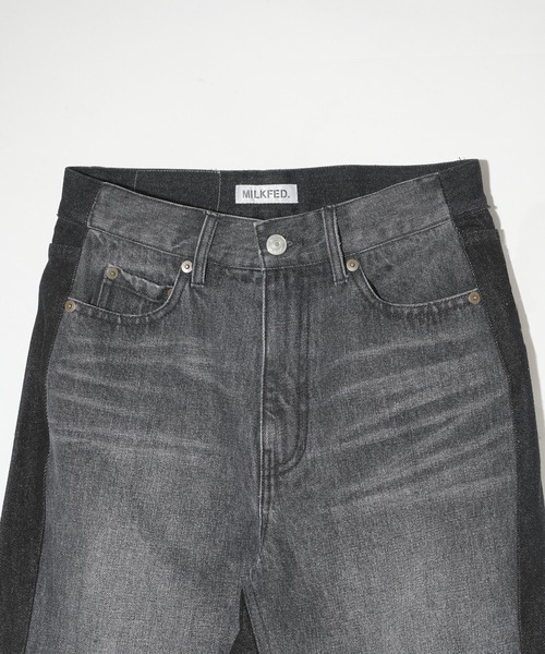MILKFED.（ミルクフェド）の「BICOLOR DENIM PANTS（デニムパンツ・レディース・ライトブルー/ブラック・S/M）」の17枚目の写真