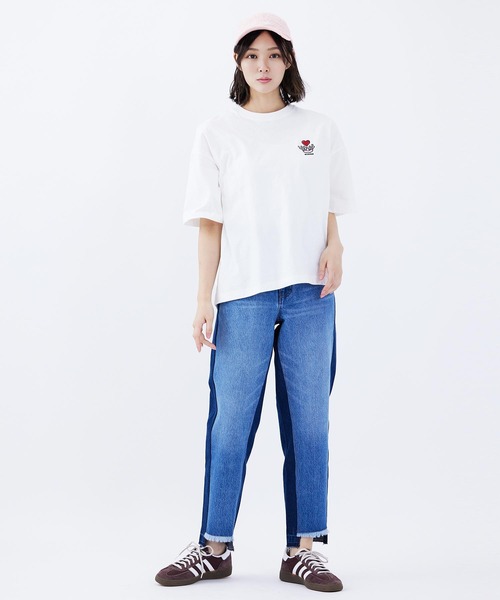 MILKFED.（ミルクフェド）の「BICOLOR DENIM PANTS（デニムパンツ・レディース・ライトブルー/ブラック・S/M）」の11枚目の写真