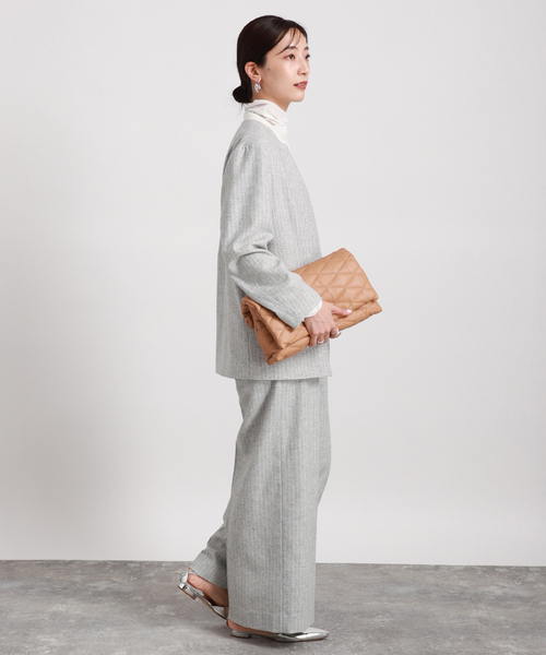 美品✨ヴェルメイユパーイエナ カシミヤ混ジャケット ストライプ