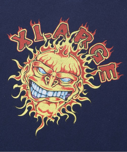 XLARGE(エクストララージ)の「FLAME RAGLAN L/S TEE(Tシャツ/カットソー・メンズ・ネイビー/レッド/ブラック・M/L/S/XL)」の6枚目の写真