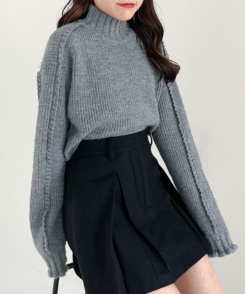 Heather（ヘザー）の「フリルハイネックニット 996214（ニット