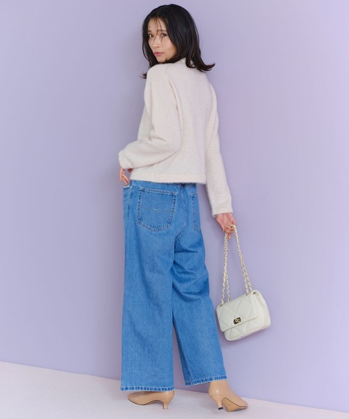 BARNYARDSTORM（バンヤードストーム）の「BARNYARDSTORM / ラメニットカーディガン（ニット/セーター・レディース・グレー/オフホワイト・0/1）」の5枚目の写真