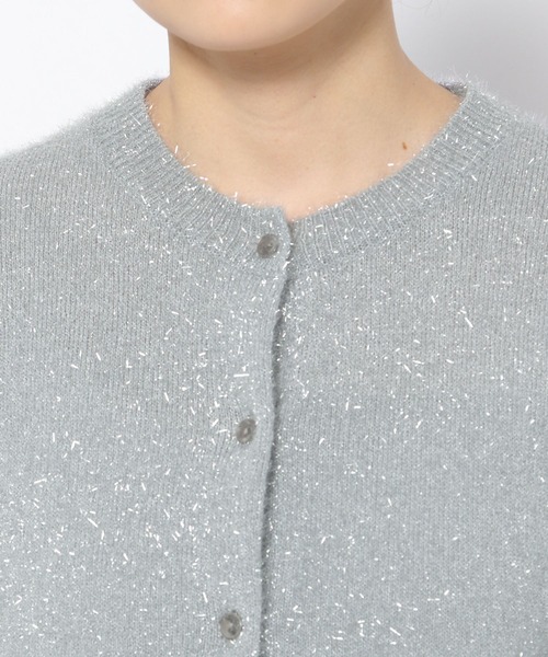 BARNYARDSTORM（バンヤードストーム）の「BARNYARDSTORM / ラメニットカーディガン（ニット/セーター・レディース・グレー/オフホワイト・0/1）」の18枚目の写真
