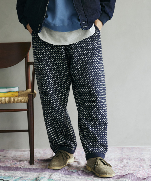 JOURNAL STANDARD relume(ジャーナルスタンダード レリューム)の「バーズアイ リブラインニットパンツ(その他パンツ・メンズ・グレー/ネイビー・LARGE/MEDIUM)」の2枚目の写真