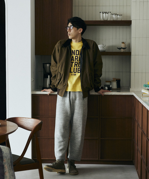 JOURNAL STANDARD relume(ジャーナルスタンダード レリューム)の「バーズアイ リブラインニットパンツ(その他パンツ・メンズ・グレー/ネイビー・LARGE/MEDIUM)」の3枚目の写真