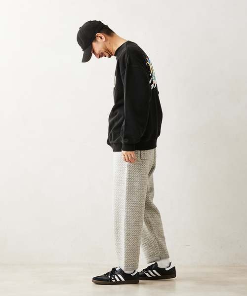JOURNAL STANDARD relume(ジャーナルスタンダード レリューム)の「バーズアイ リブラインニットパンツ(その他パンツ・メンズ・グレー/ネイビー・LARGE/MEDIUM)」の6枚目の写真