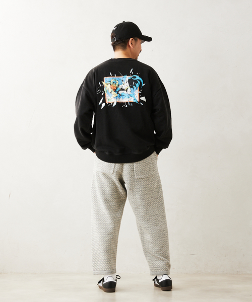 JOURNAL STANDARD relume(ジャーナルスタンダード レリューム)の「バーズアイ リブラインニットパンツ(その他パンツ・メンズ・グレー/ネイビー・LARGE/MEDIUM)」の7枚目の写真