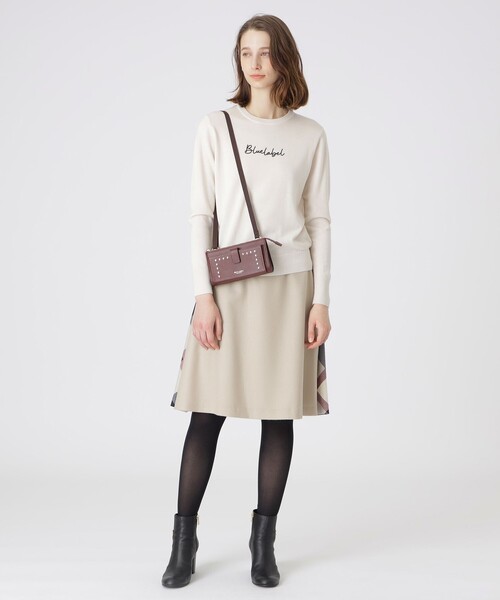 【美品】ブルーレーベルクレストブリッジ スタッズ ショルダーバッグ チェーン BLUE LABEL CRESTBRIDGE（ブルーレーベルクレストブリッジ）の