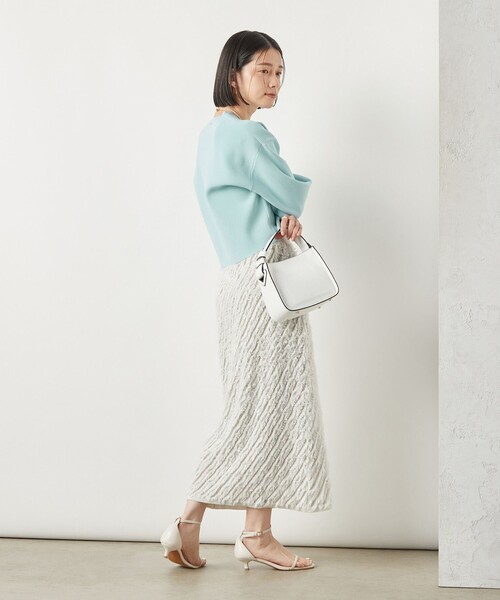 極美品✨ノーリーズソフィー　ノーカラースーツセットアップ　スカート　アイボリー 極美品✨ノーリーズソフィー ノーカラースーツセットアップ
