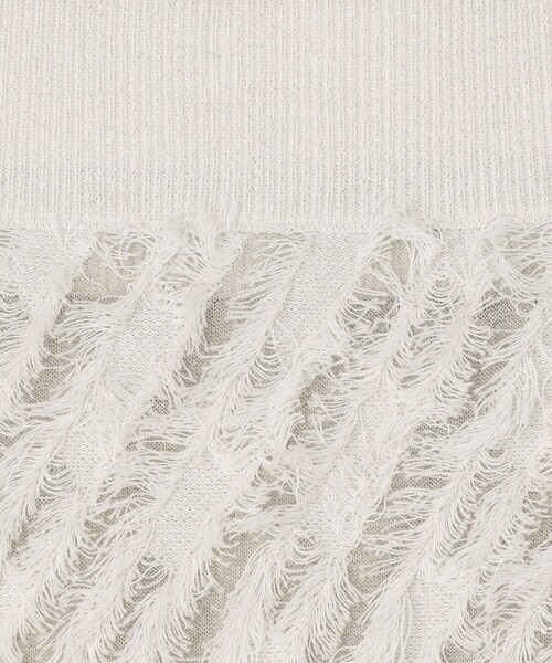 NOLLEY’S Sophi（ノーリーズソフィ）の「《手洗い可能》《セットアップ対応》ラメシアー斜めフリンジタイトニットスカート（スカート・レディース・ダークネイビー/シルバー・FREE）」の16枚目の写真