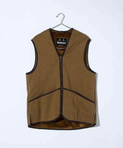 Barbour（バブアー）の「Barbour Warm Pile Waistcoat Zip-In Liner バブアー ライナーベスト ジレ ファーライナー フロントジップ（ベスト・レディース・ブラウン/ブラック・34/38/42/44/40）」の7枚目の写真