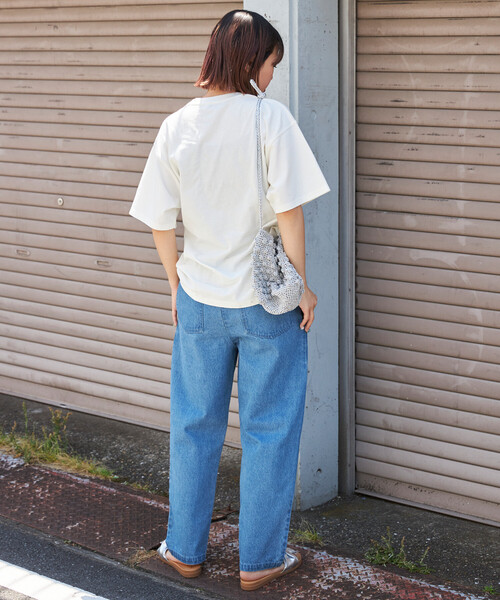 FREAK'S STORE(フリークスストア)の「シェフパンツ/イージーパンツ(デニムパンツ・レディース・レオパード/サックスブルー/ナチュラル/グリーン/チャコール/ブラック/ダークグレー・MEDIUM/X-SMALL/SMALL)」の17枚目の写真