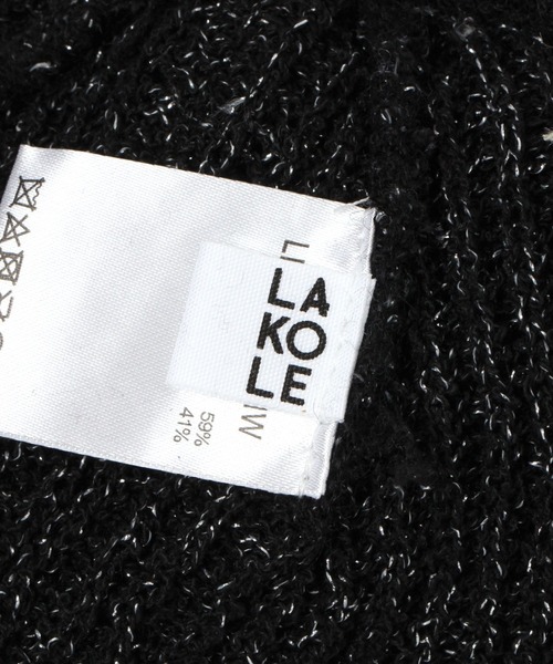 LAKOLE（ラコレ）の「ラメゆるニットワッチ / 996243（ニットキャップ/ビーニー・レディース・オフホワイト/サンドグレー/ブラック/ライトグリーン・FREE）」の8枚目の写真