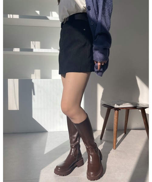 Ada.(エイダ)の「ベルト付き コーデュロイ ミニスカート(スカート・レディース・チャコール/ブラック/ブラウン・M/L)」の16枚目の写真