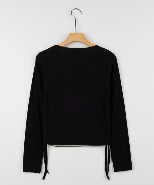 3.3 Field Trip (3.3フィールドトリップ)の「3.3 Field Trip/レイヤードトップス 2995685(Tシャツ/カットソー・レディース・ブラック/グレー・FREE)」の5枚目の写真