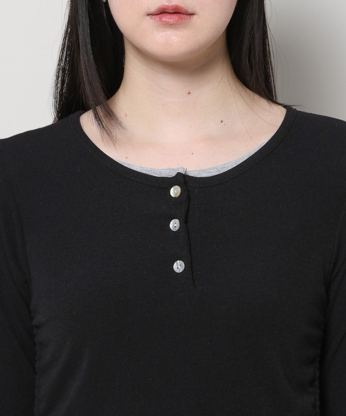 3.3 Field Trip (3.3フィールドトリップ)の「3.3 Field Trip/レイヤードトップス 2995685(Tシャツ/カットソー・レディース・ブラック/グレー・FREE)」の20枚目の写真