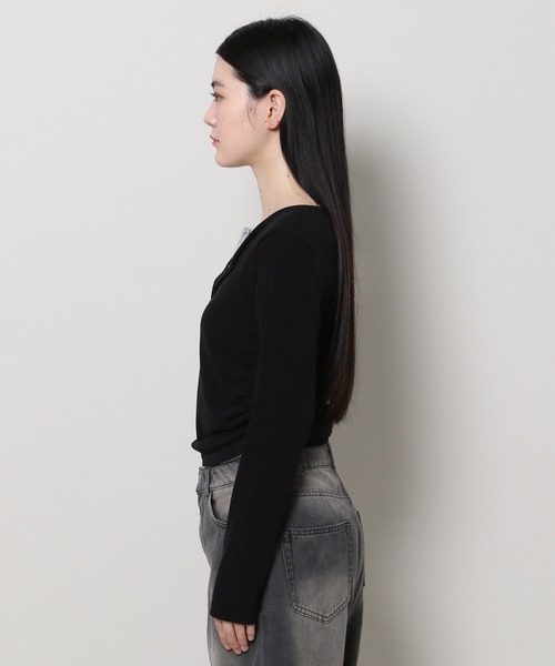 3.3 Field Trip (3.3フィールドトリップ)の「3.3 Field Trip/レイヤードトップス 2995685(Tシャツ/カットソー・レディース・ブラック/グレー・FREE)」の18枚目の写真