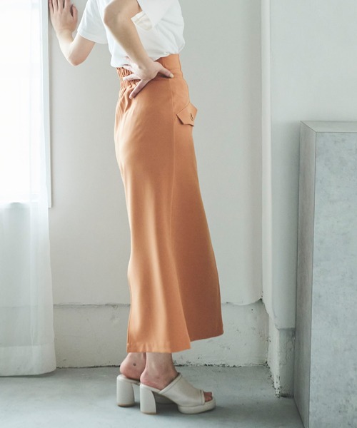 31 Sons de mode（トランテアン　ソン　ドゥ　モード）の「フロントジップタイトスカート（スカート・レディース・グリーン/オレンジ/ベージュ/ブラウン・38/36）」の11枚目の写真