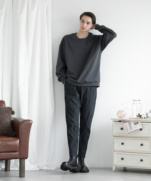 aimoha（アイモハ）の「aimoha men SLIM FIT PULLOVER スリムフィットスウェット（スウェット・メンズ・ネイビー/ダークグレー/ベージュ/ブルー/ブラック/ワインレッド・XXX-LARGE/XX-LARGE/X-LARGE/LARGE/MEDIUM）」の21枚目の写真