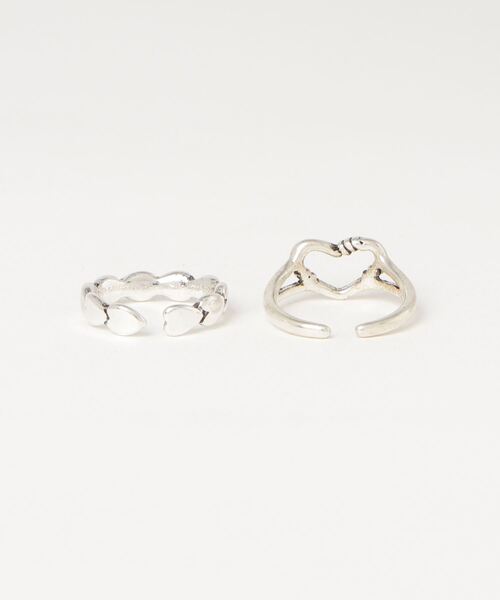 LYEON(リヨン)の「ハートリング2点セット(リング・レディース・シルバー・FREE)」の5枚目の写真