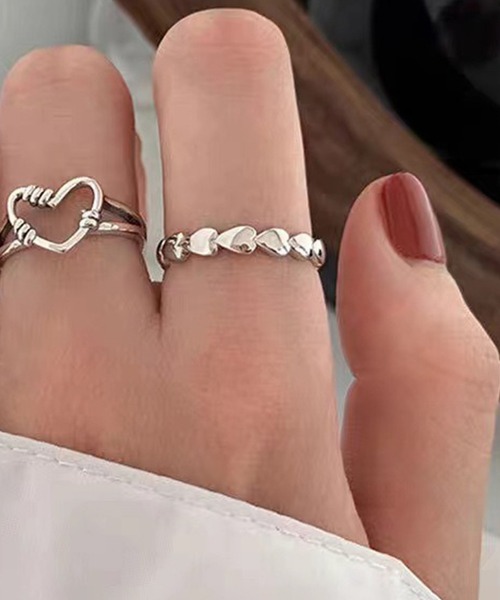 LYEON(リヨン)の「ハートリング2点セット(リング・レディース・シルバー・FREE)」の4枚目の写真