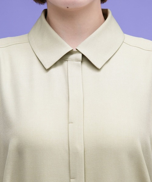 KBF(ケイビーエフ)の「プリーツドッキングワンピース(ワンピース・レディース・チャコールグレー/グリーン系その他・36/38)」の3枚目の写真