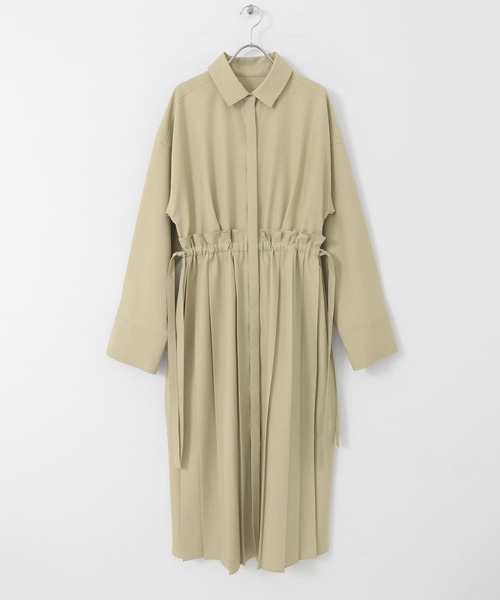 KBF(ケイビーエフ)の「プリーツドッキングワンピース(ワンピース・レディース・チャコールグレー/グリーン系その他・36/38)」の13枚目の写真