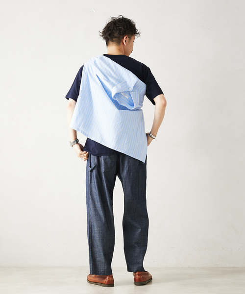 HANES（ヘインズ）の「”2枚セット”【HANES / ヘインズ】別注 2パックオーガニックコットンTシャツ（Tシャツ/カットソー・メンズ・ネイビー/ホワイト系その他/ホワイト/ブラック・MEDIUM/SMALL/X-LARGE/LARGE）」の19枚目の写真