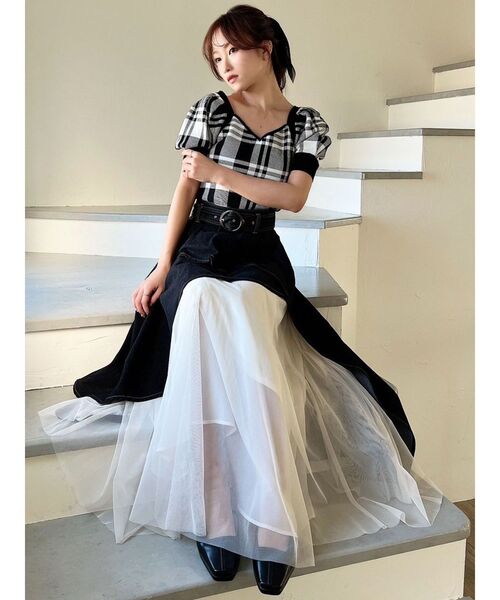 RESEXXY（リゼクシー）の「ハートネックラグランニットトップス