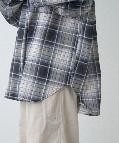 CIAOPANIC TYPY（チャオパニックティピー）の「シアーチェックシャツ（シャツ/ブラウス・メンズ・ブラウン/ブラック/ブルー・MEDIUM/LARGE）」の13枚目の写真