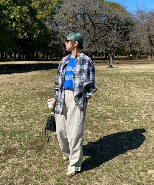 CIAOPANIC TYPY（チャオパニックティピー）の「シアーチェックシャツ（シャツ/ブラウス・メンズ・ブラウン/ブラック/ブルー・MEDIUM/LARGE）」の6枚目の写真