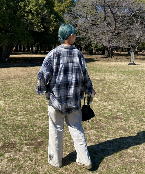 CIAOPANIC TYPY（チャオパニックティピー）の「シアーチェックシャツ（シャツ/ブラウス・メンズ・ブラウン/ブラック/ブルー・MEDIUM/LARGE）」の5枚目の写真