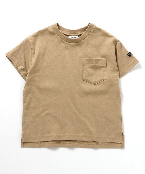 BREEZE(ブリーズ)の「【WEB限定】ボーダー&無地半袖Tシャツ(Tシャツ/カットソー・キッズ・ダークブルー/ベージュ/その他11/オレンジ/イエロー/グリーン/レッド/ピンク/クリーム/ブルー/その他12/オフホワイト/ブラック/エメラルド・90/130/100/110/120/150/140)」の4枚目の写真