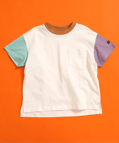 BREEZE(ブリーズ)の「【WEB限定】ボーダー&無地半袖Tシャツ(Tシャツ/カットソー・キッズ・ダークブルー/ベージュ/その他11/オレンジ/イエロー/グリーン/レッド/ピンク/クリーム/ブルー/その他12/オフホワイト/ブラック/エメラルド・90/130/100/110/120/150/140)」の14枚目の写真