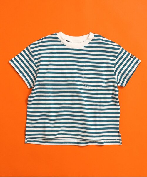 BREEZE(ブリーズ)の「【WEB限定】ボーダー&無地半袖Tシャツ(Tシャツ/カットソー・キッズ・ダークブルー/ベージュ/その他11/オレンジ/イエロー/グリーン/レッド/ピンク/クリーム/ブルー/その他12/オフホワイト/ブラック/エメラルド・90/130/100/110/120/150/140)」の8枚目の写真