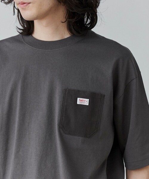 SMITH'S（スミス）の「SMITH’S（スミス）別注シンプルポケットTシャツ（Tシャツ/カットソー・メンズ・ダークグリーン/ブラック/ホワイト/ダークグレー/ロイヤルブルー/ネイビー・S/M/L/XL）」の14枚目の写真