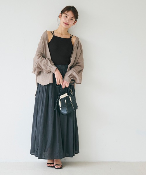 coca（coca）（コカ）の「カップ付き華奢紐キャミソール[外で着られるブラトップスOUT BRA]（キャミソール・レディース・ブラック/アイボリー/その他1・S/M/L）」の18枚目の写真