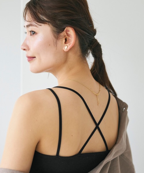 coca（coca）（コカ）の「カップ付き華奢紐キャミソール[外で着られるブラトップスOUT BRA]（キャミソール・レディース・ブラック/アイボリー/その他1・S/M/L）」の17枚目の写真